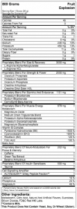 MRI Black Powder Ultra - Pre Workout Label