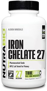 NutraBio : Chelated Iron 27mg 120 Veggie Caps