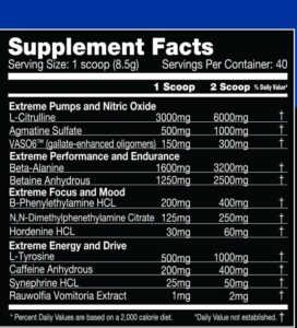 HyperMax Extreme Pre Workout Label
