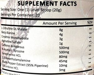 Leatherfaze Pre Workout Ingredients