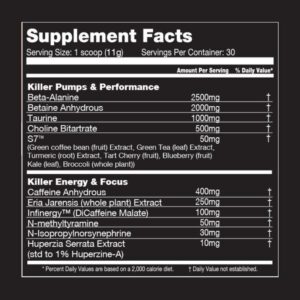 Executioner Pre Workout Ingredients
