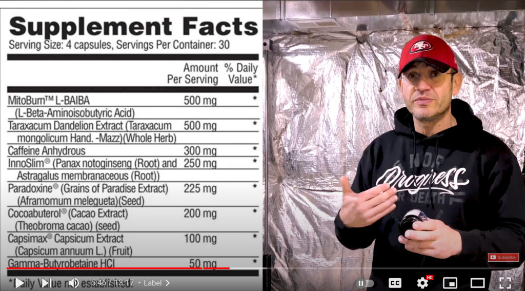 Chaos fat burner panel