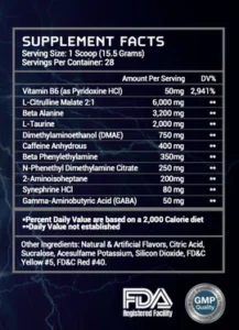 Zeus pre workout nutrition facts