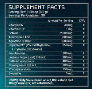 Leviathan Pre Workout Ingredients