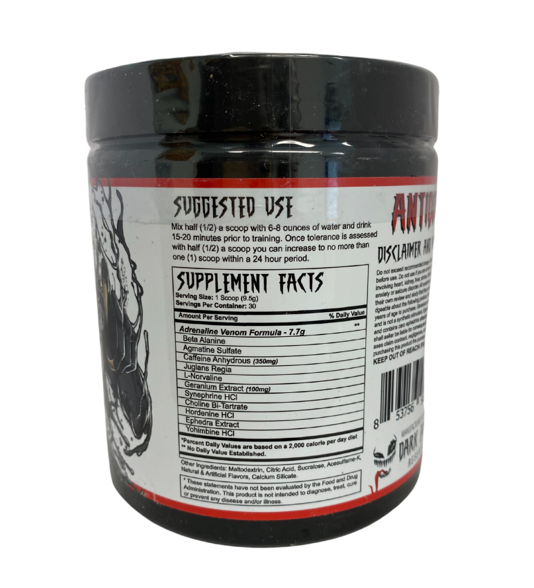 Venom Pre Workout Ingredients