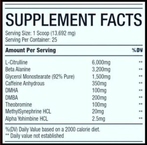 Demolish Pre Workout Ingredients