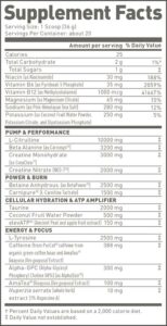 Kaged Muscle Pre Kaged Elite Ingredients