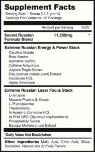 Power Pre Workout Ingredients