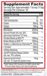 Purus Labs Noxygen Ingredients