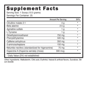 Blackstone Labs Dust X Ingredients