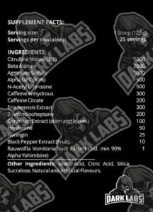 Dark Labs Crack Gold Ingredients