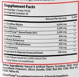 supreme pre workout label