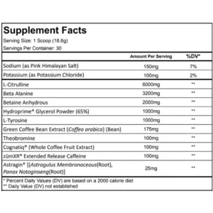 crack initiation pre workout ingredients
