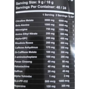 nutrahuman build pre workout ingredients