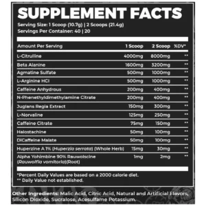 Crack OG Supplement Facts